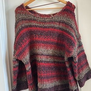 Free people, wide neck sweater